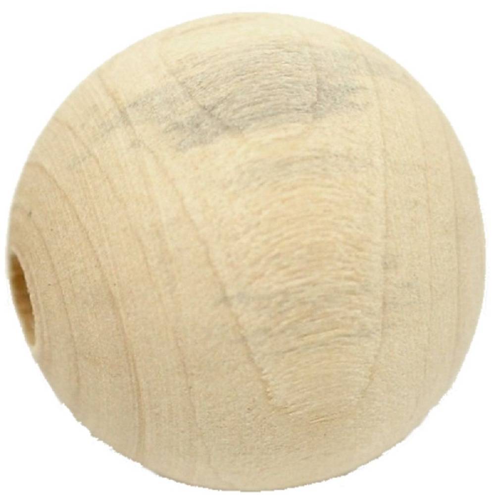 Sadingo Holzperlen natur, 30 Stk. - Ø 2,5 cm