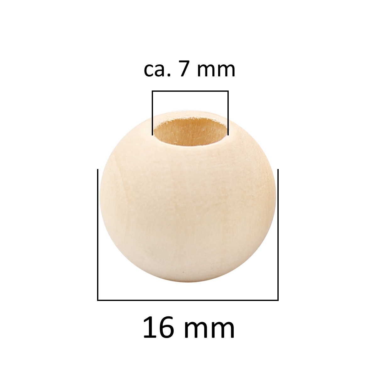 Sadingo Holzperlen Natur Mit Loch, 10mm Bis 20mm