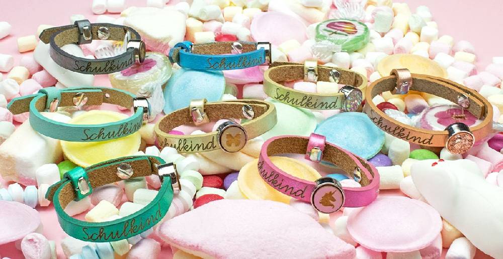 Sadingo Lederarmband Schulkind - 1 Armband - Geschenk