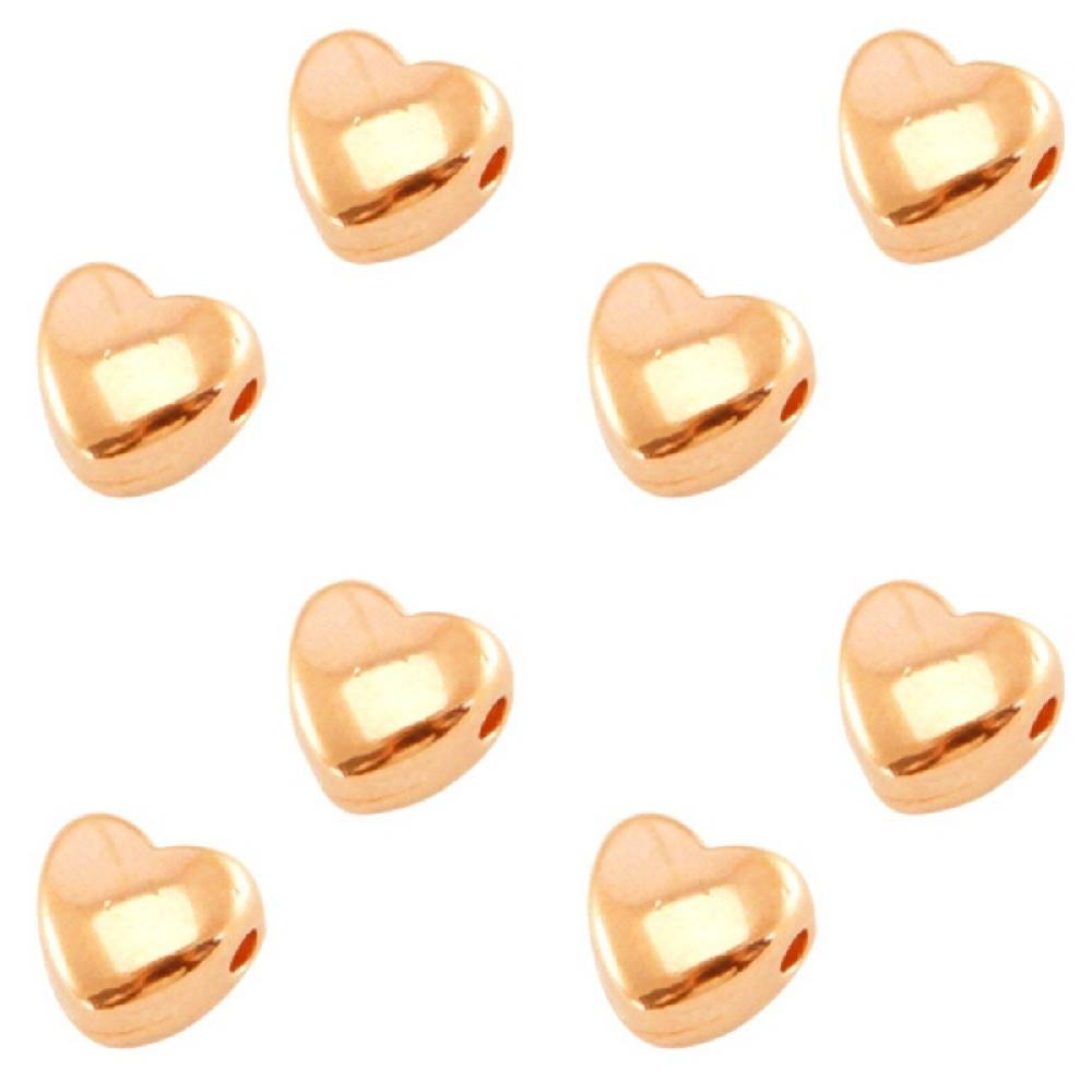 Sadingo Metallperlen | Herz-Perlen 6mm