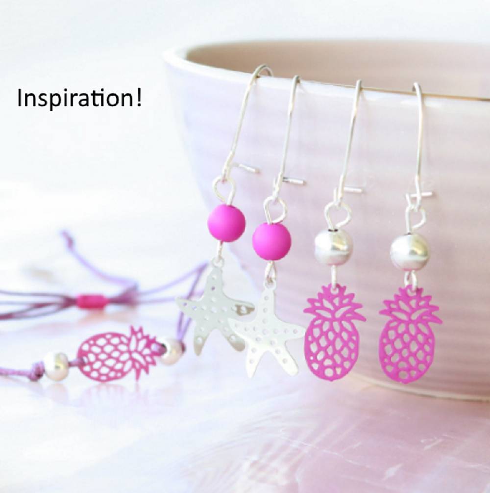 Sadingo Schmuckanhänger Ananas 19 X 12 Mm, 2 Stück