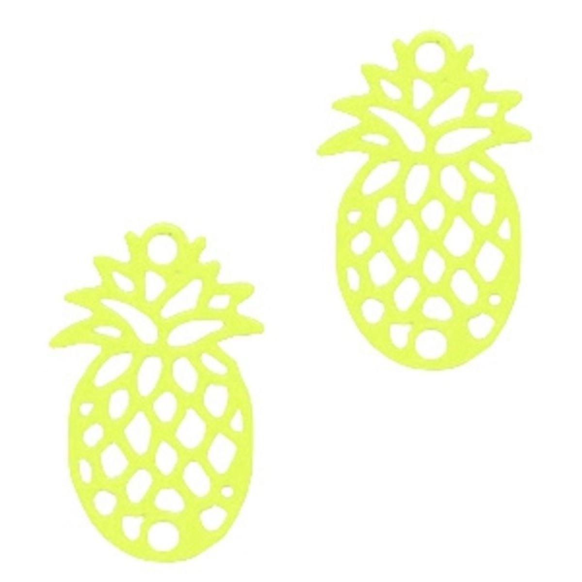 Sadingo Schmuckanhänger Ananas - 2 Stück - 15 x 10 mm,