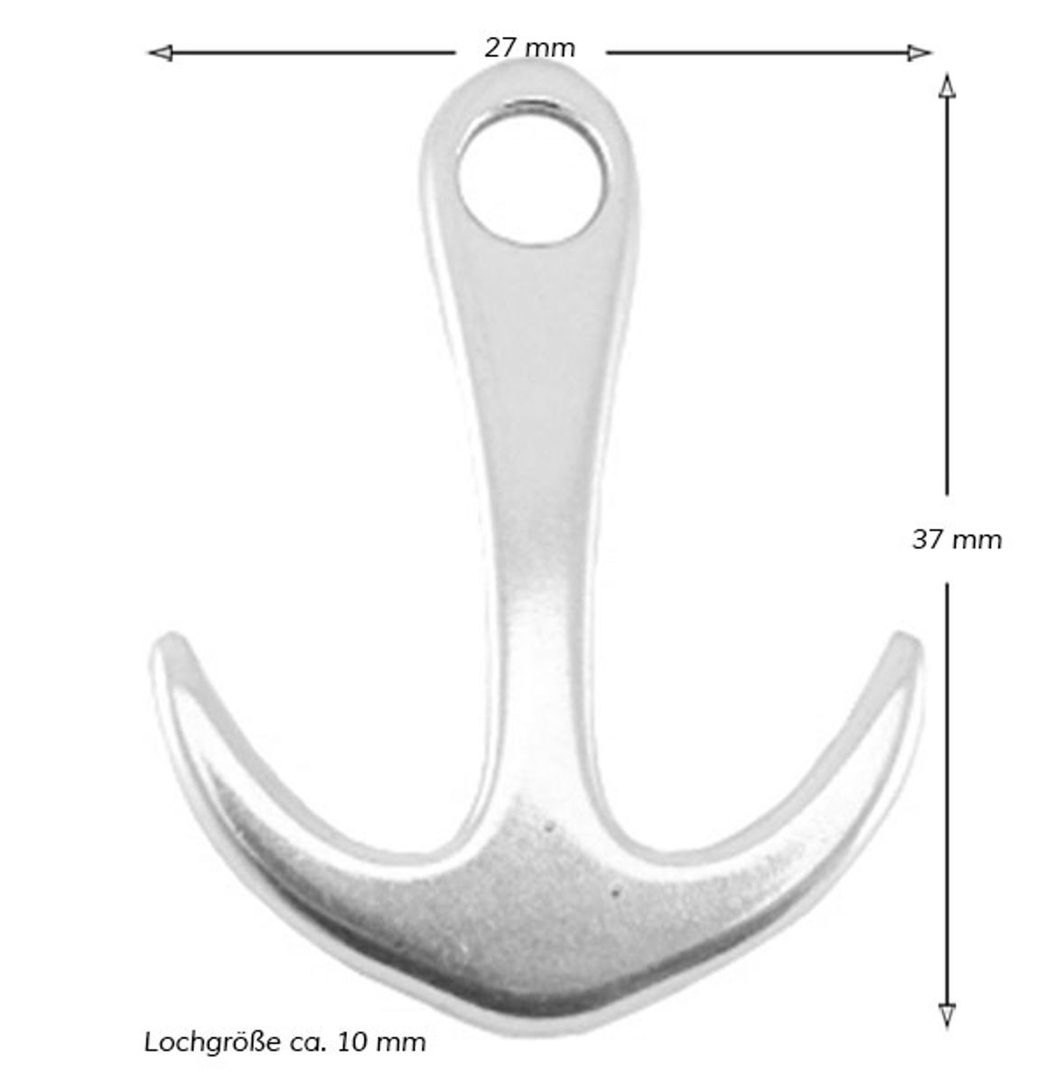 Sadingo Schmuckanhänger Anker - 1 Stück - 35 X 27 Mm