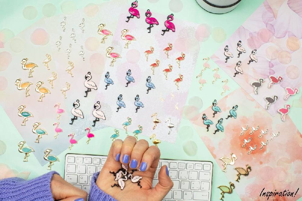 Sadingo Schmuckanhänger Flamingo, 28 X 18 Mm