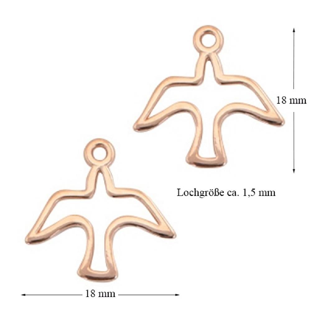 Sadingo Schmuckanhänger Vogel, 3 Stück