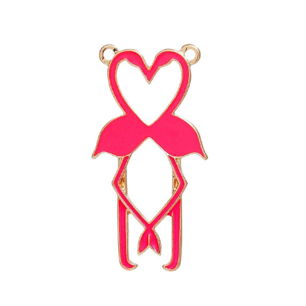 Sadingo Schmuckverbinder Flamingo - 3 Stk. - Neon-Pink