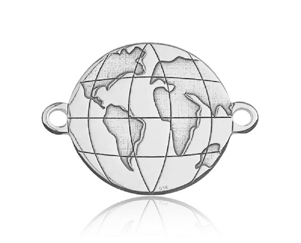 Sadingo Schmuckverbinder Globe | 12,1x16,1 mm
