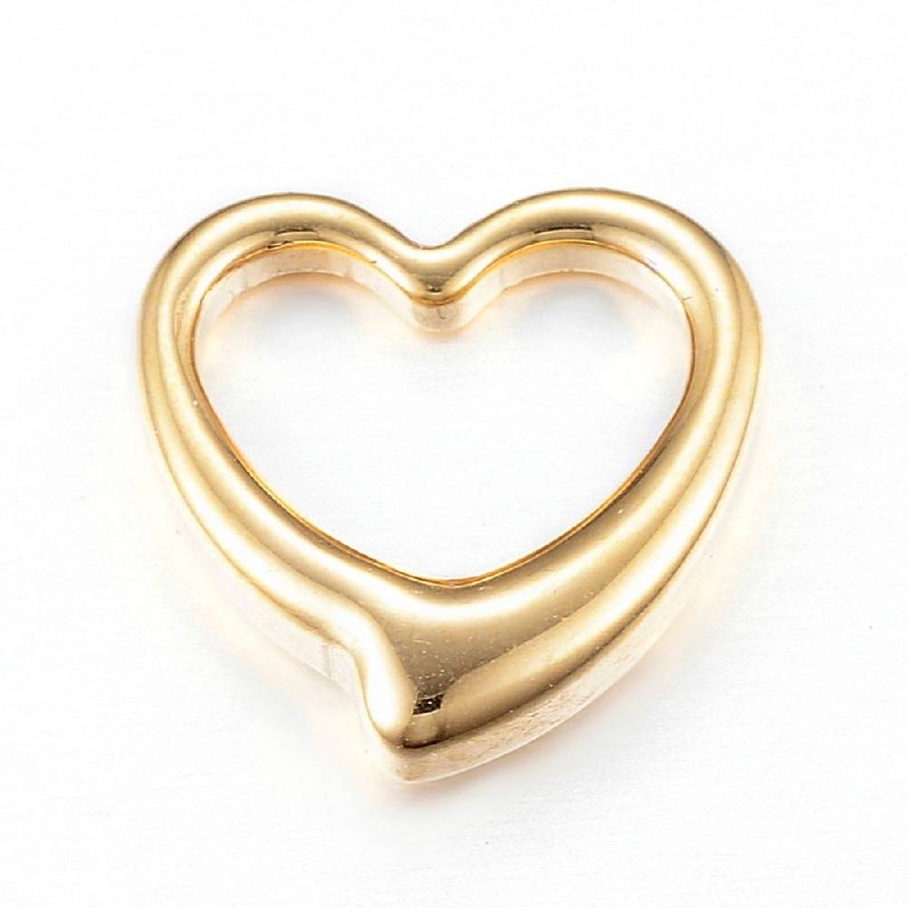 Sadingo Schmuckverbinder Herz | 2 Stück - 16x16 mm