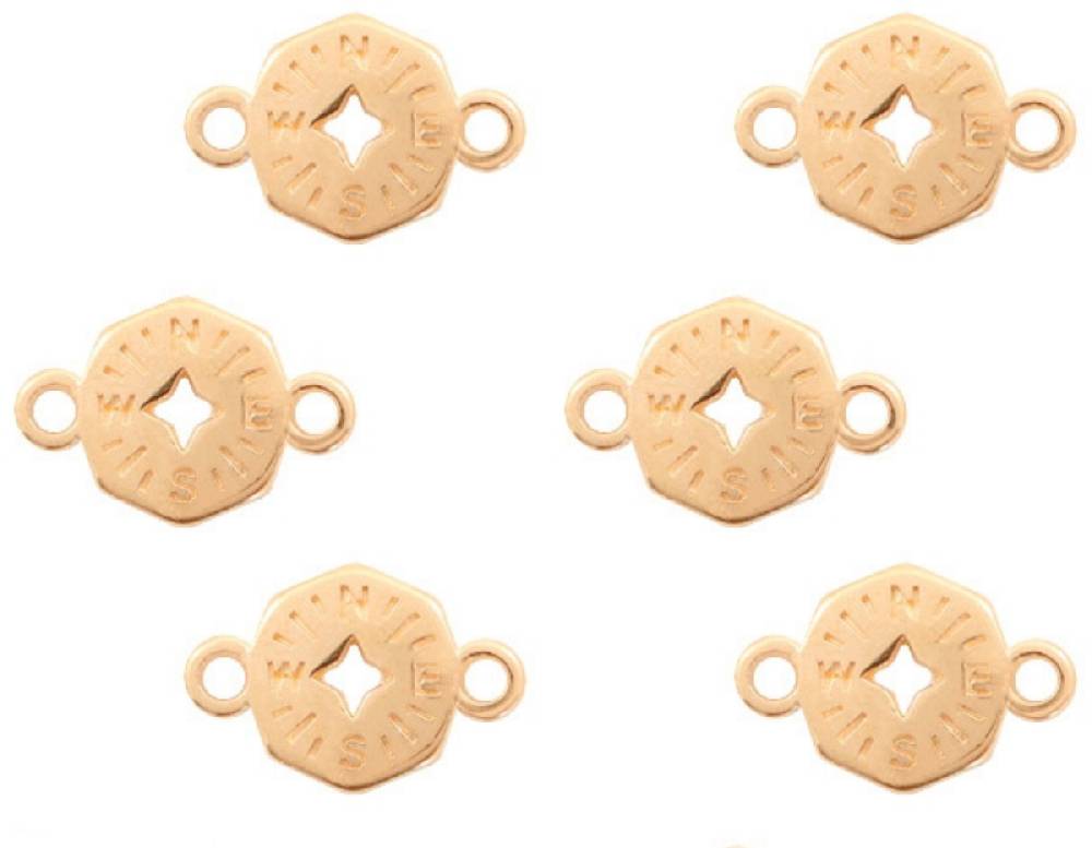 Sadingo Schmuckverbinder Kompass | 19x13mm