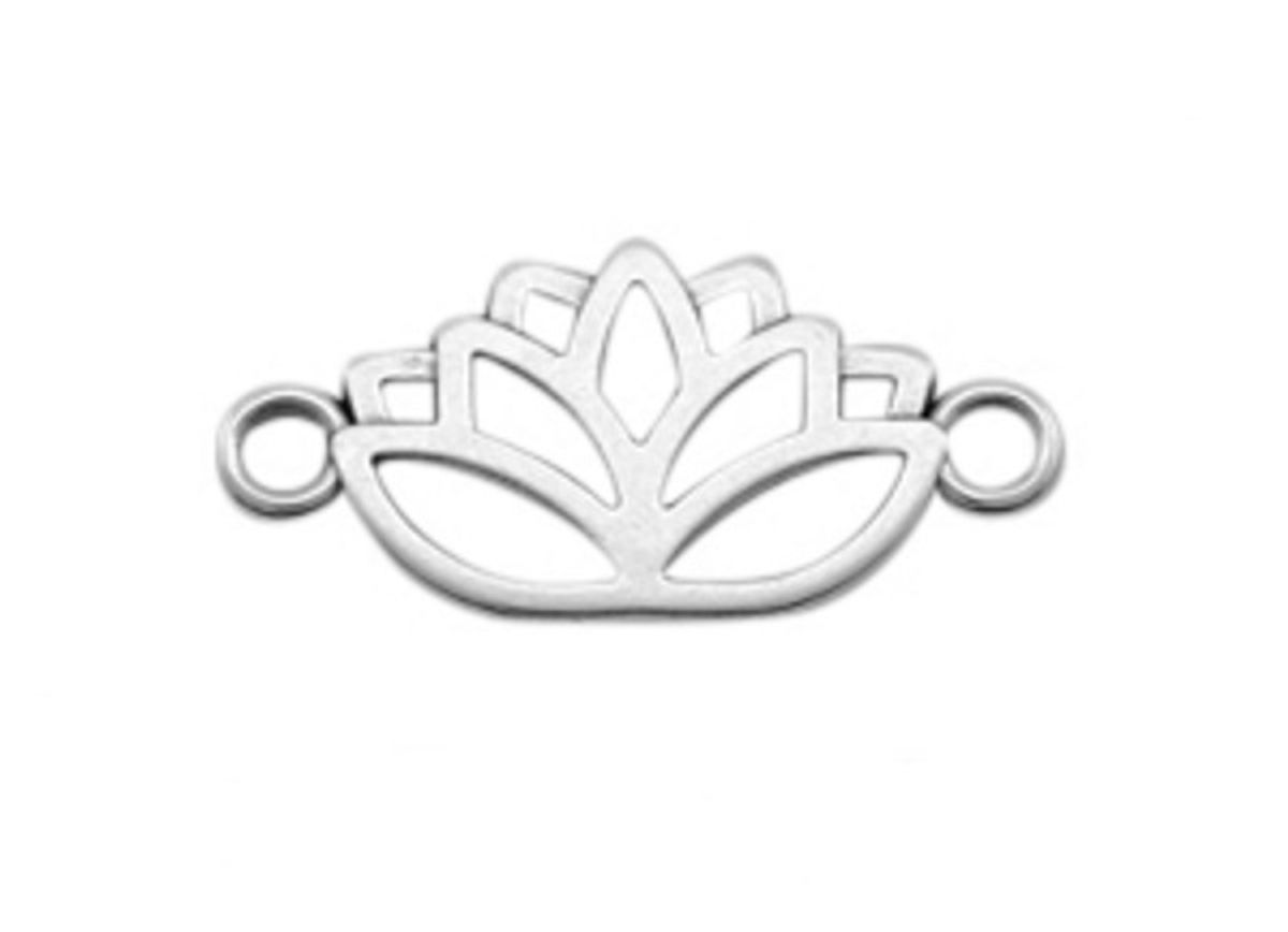Sadingo Schmuckverbinder Lotusblume | 27x13 mm