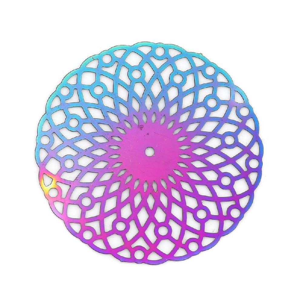 Sadingo Schmuckverbinder Mandala | 10 Stück, 31x30mm