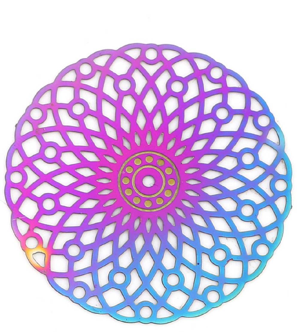 Sadingo Schmuckverbinder Mandala | 10 Stück, 31x30mm