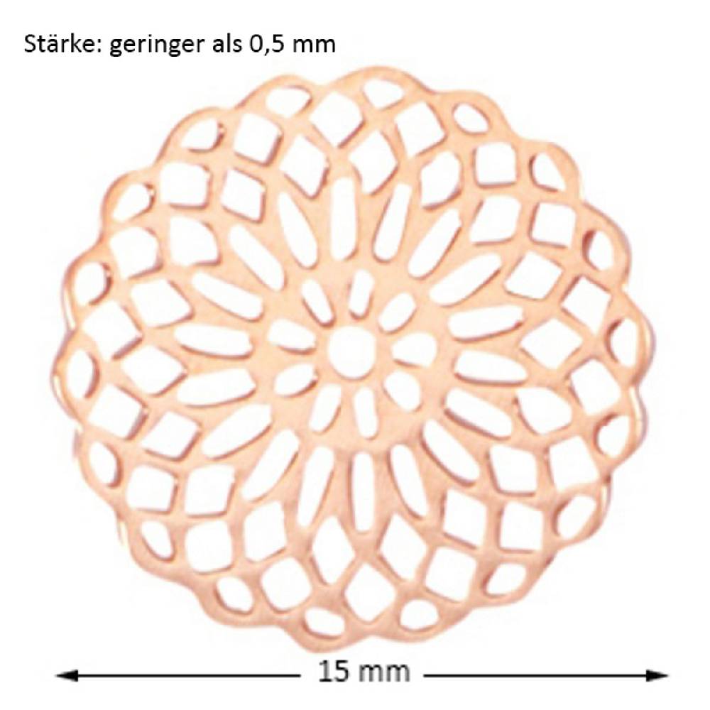 Sadingo Schmuckverbinder Mandala | 5 Stück, 15mm