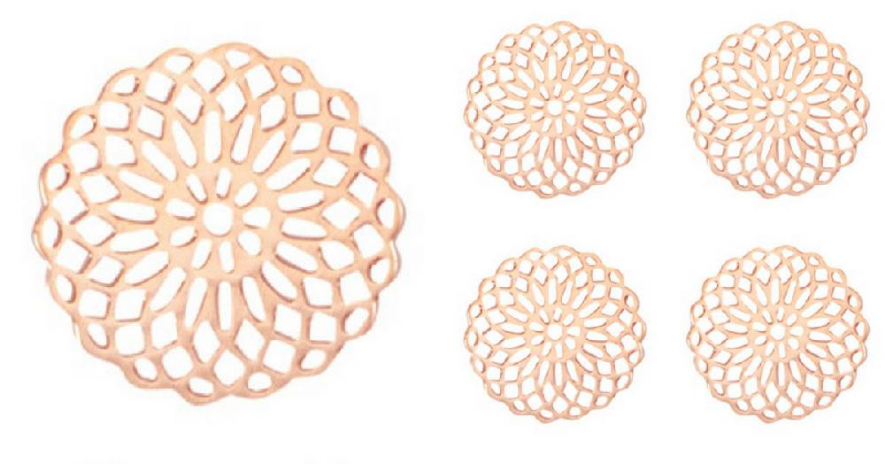 Sadingo Schmuckverbinder Mandala | 5 Stück, 15mm