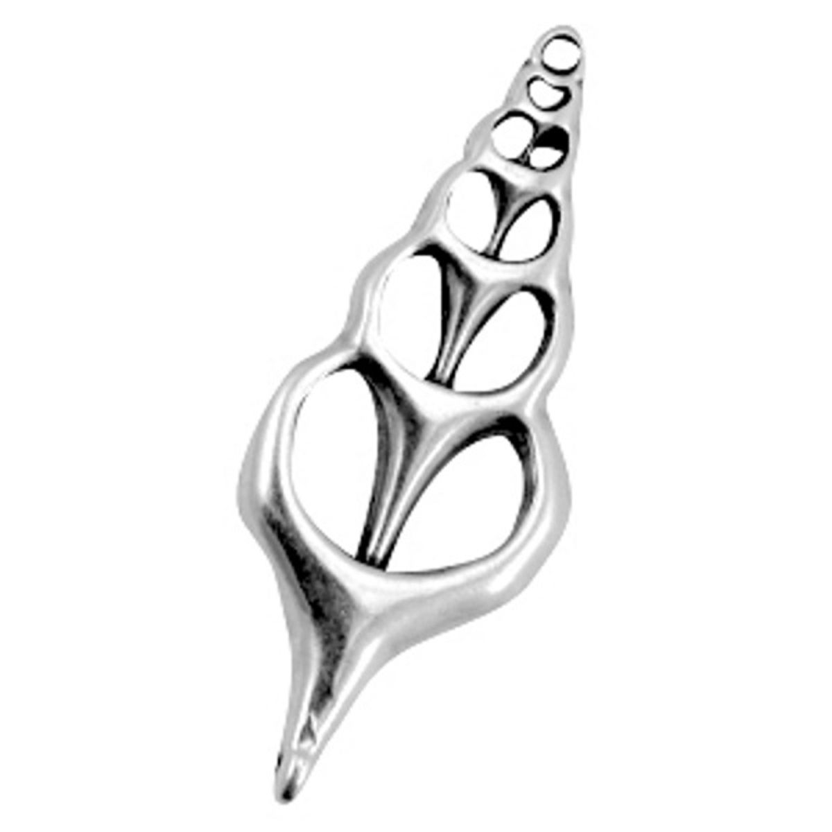 Sadingo Schmuckverbinder Muschel | 50x20 mm