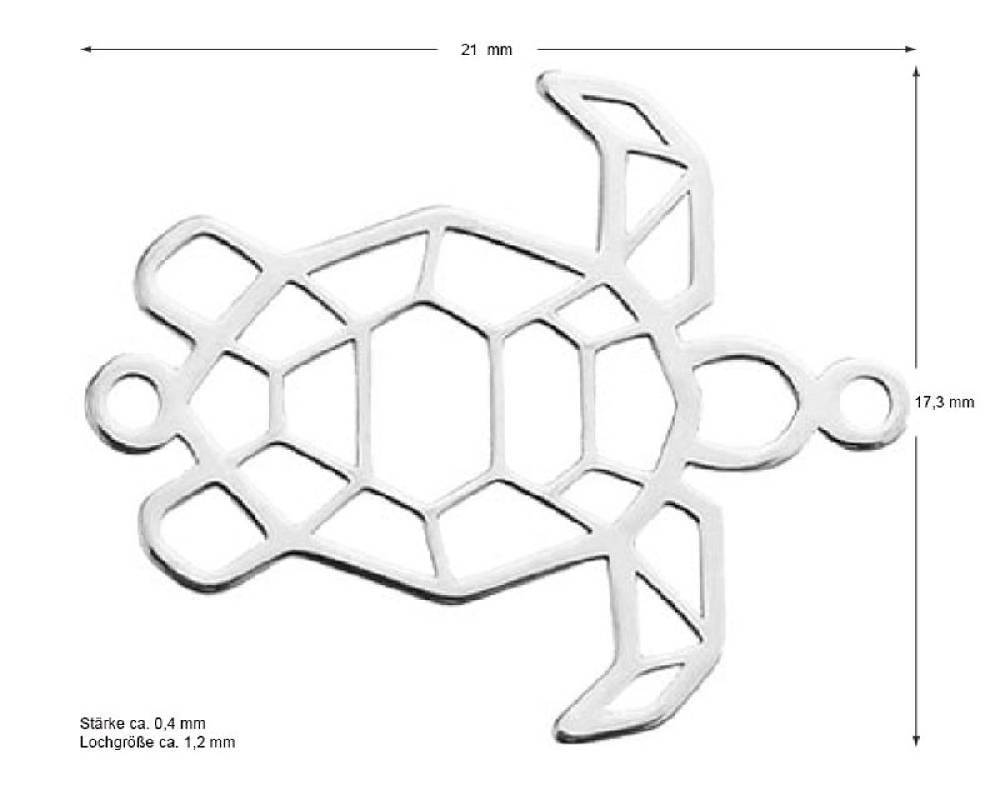 Sadingo Schmuckverbinder Schildkröte | 17,4 X 21 Mm