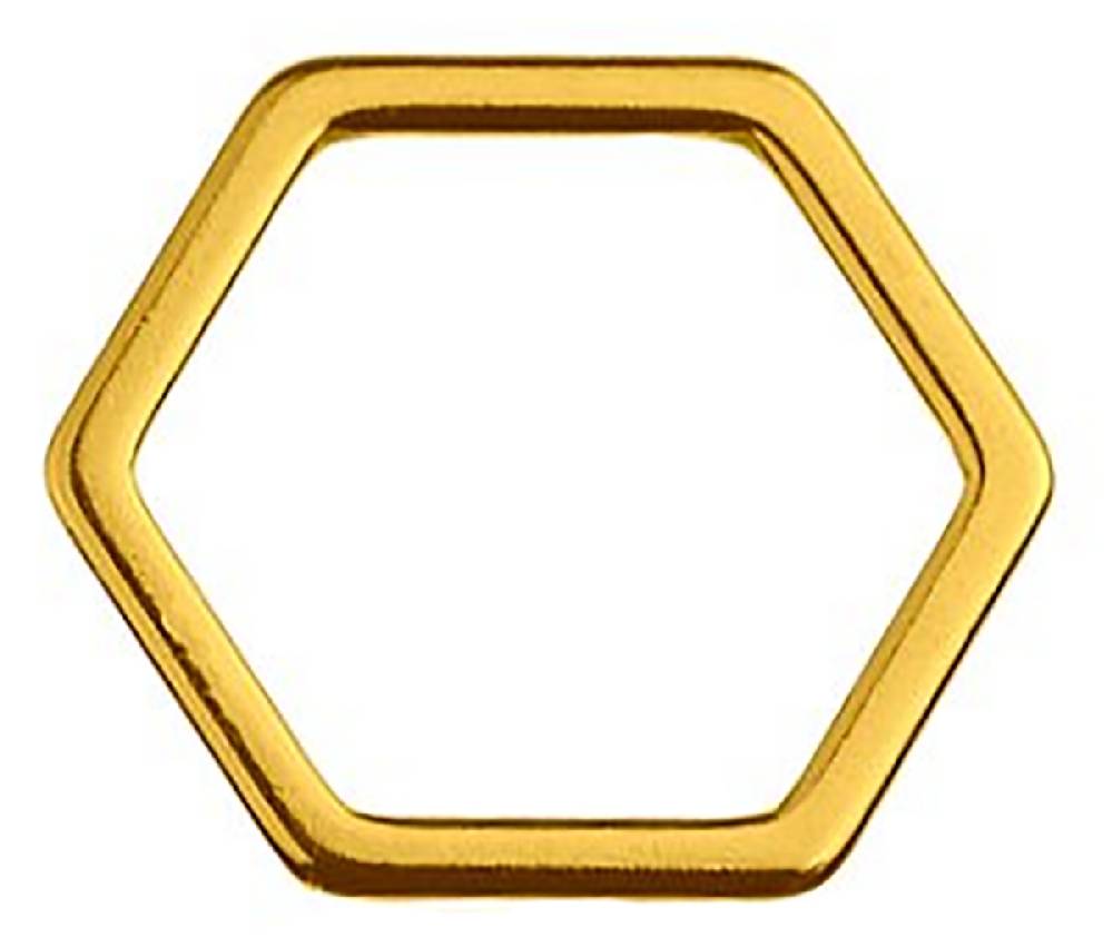 Sadingo Schmuckverbinder Sechseck | 1 Stück, 10x11 mm
