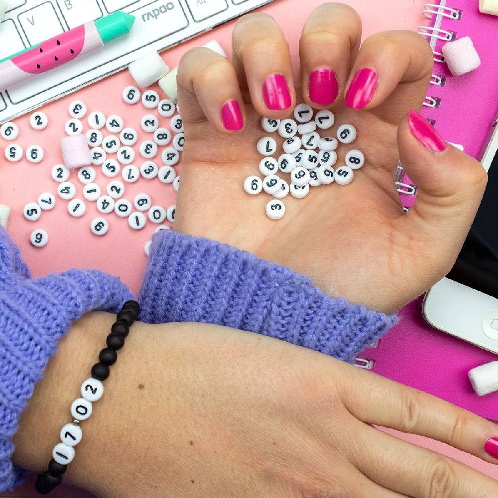 Sadingo Zahlenperlen, 7mm 500 Stück, Zahl Nach Wahl