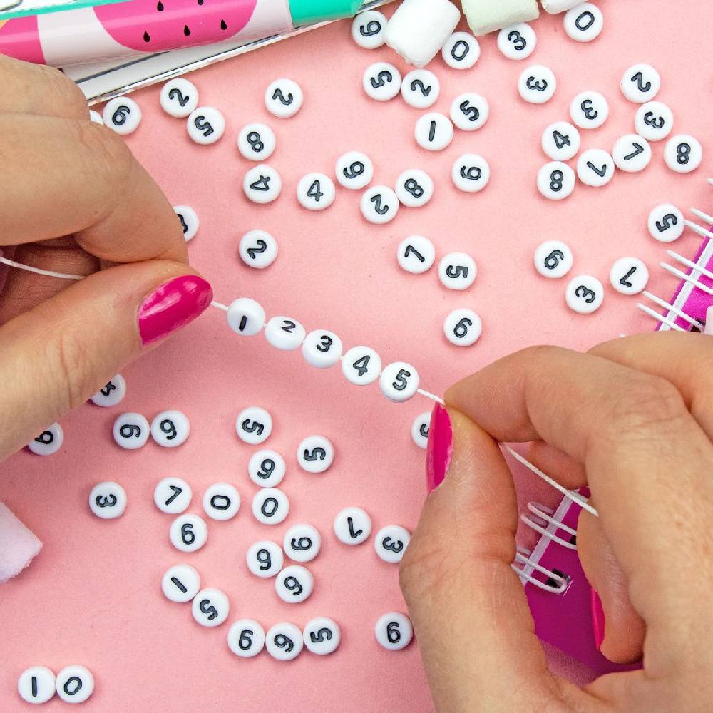 Sadingo Zahlenperlen, 7mm 500 Stück, Zahl Nach Wahl