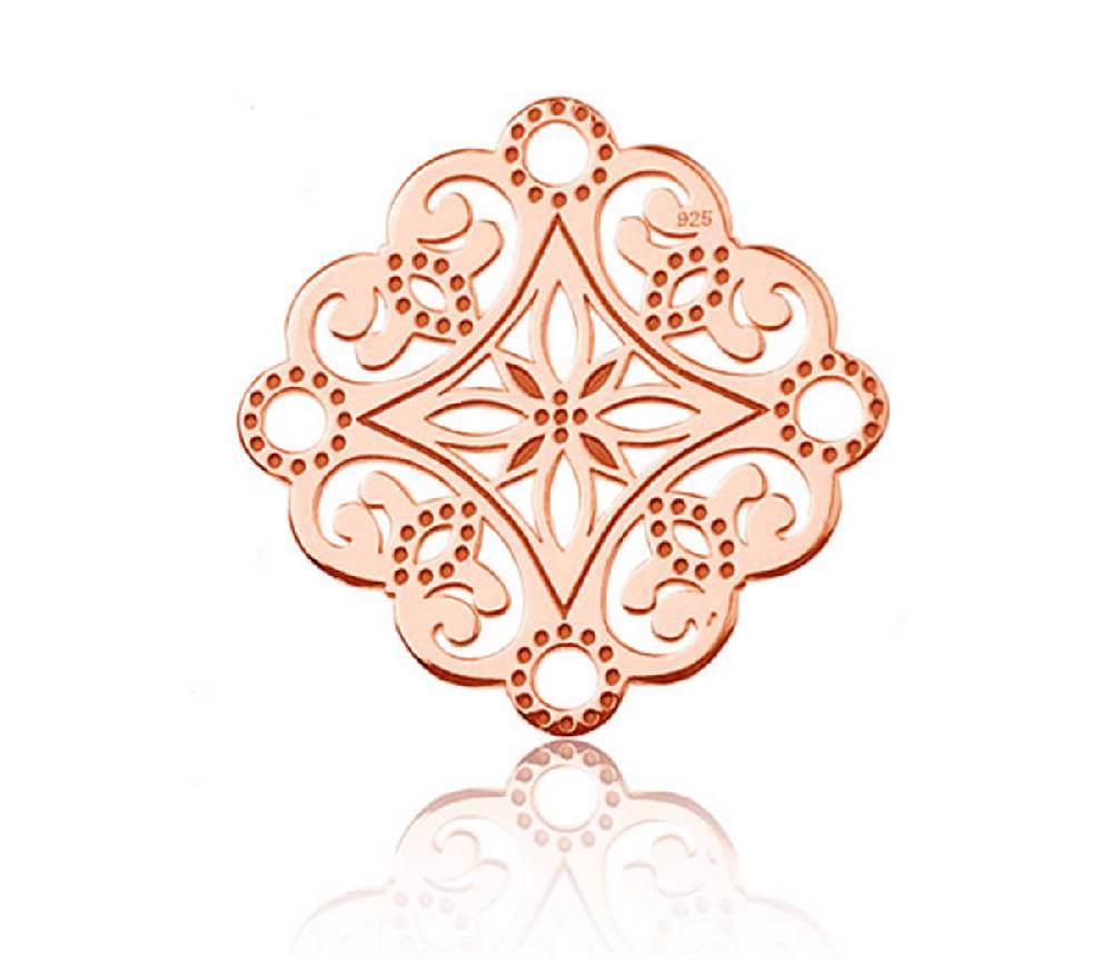 Sadingo Schmuckanhänger 925er Silber Blume 14 x 14 mm