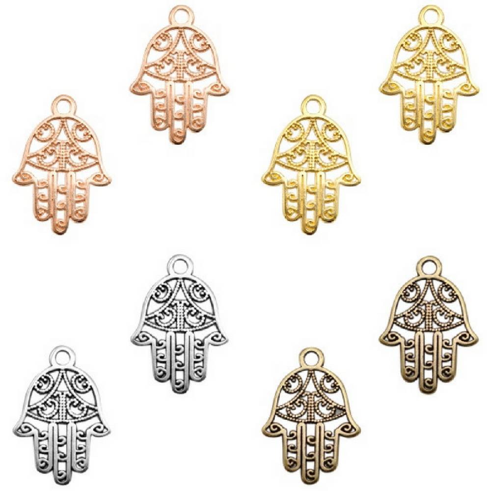 Sadingo Schmuckanhänger Hamsa Hand 16 X 10 Mm, 2 Stück