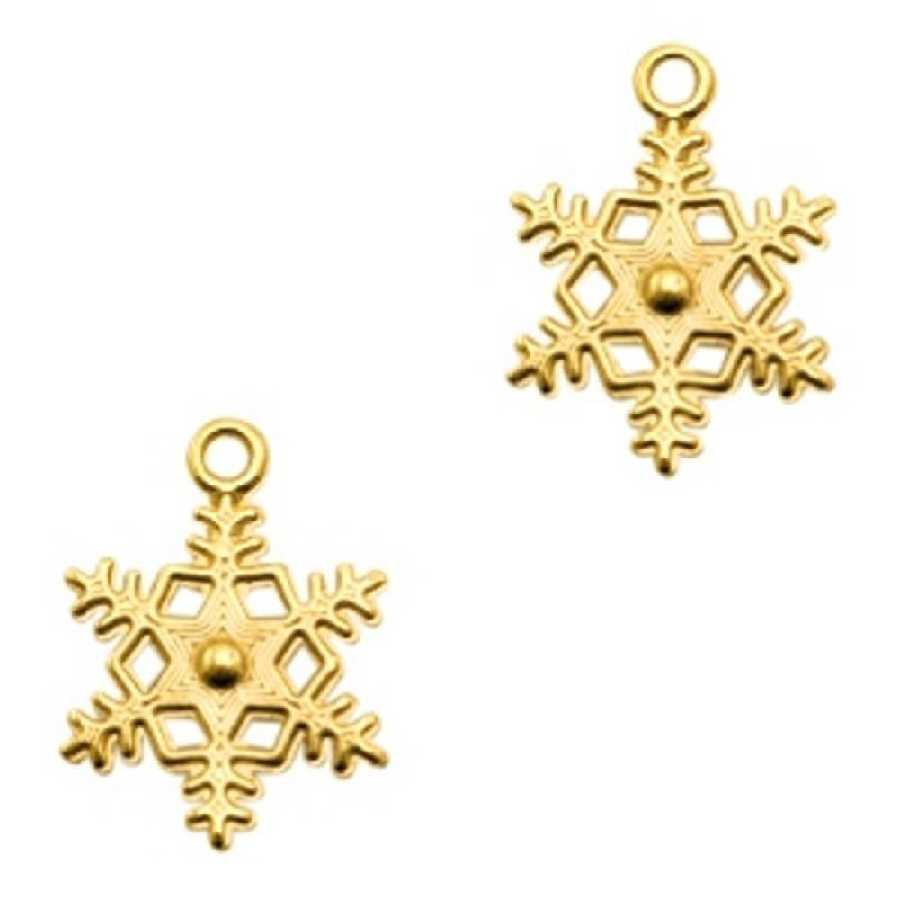 Sadingo Schmuckanhänger Schneeflocke 18 x 13 mm 2 Stk