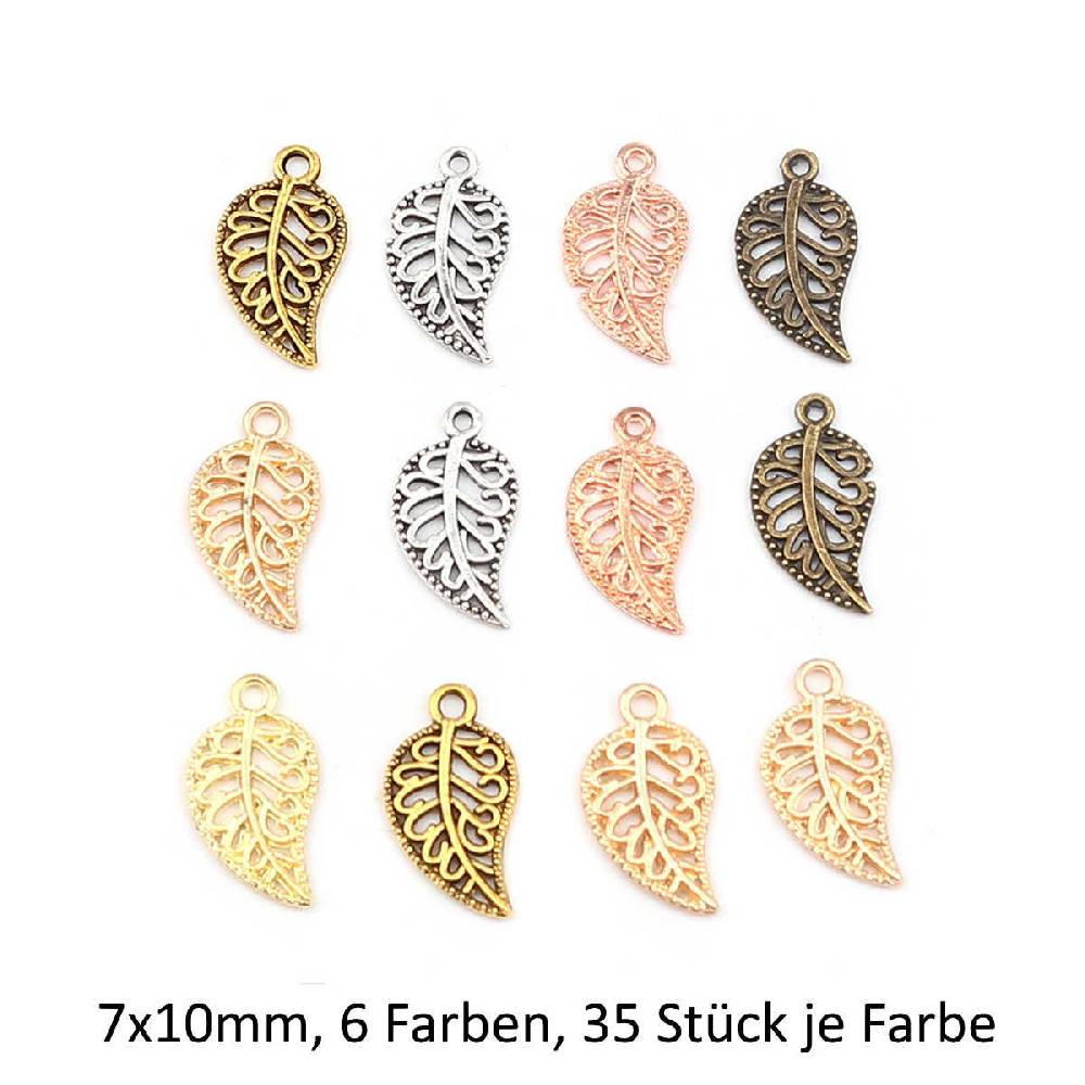Sadingo Schmuckanhänger Set Blatt, 210 Stück, 19x10 Mm