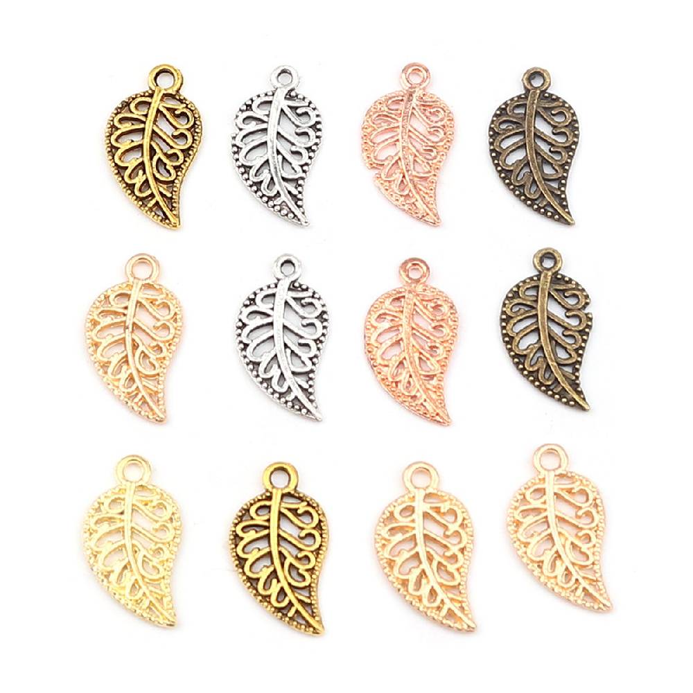 Sadingo Schmuckanhänger Set Blatt, 210 Stück, 19x10 mm