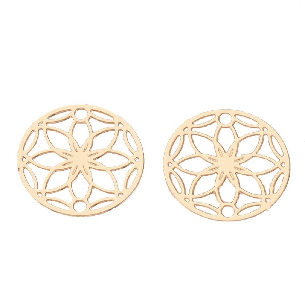 Sadingo Schmuckverbinder Blume Des Lebens | 10 Stück, 13mm