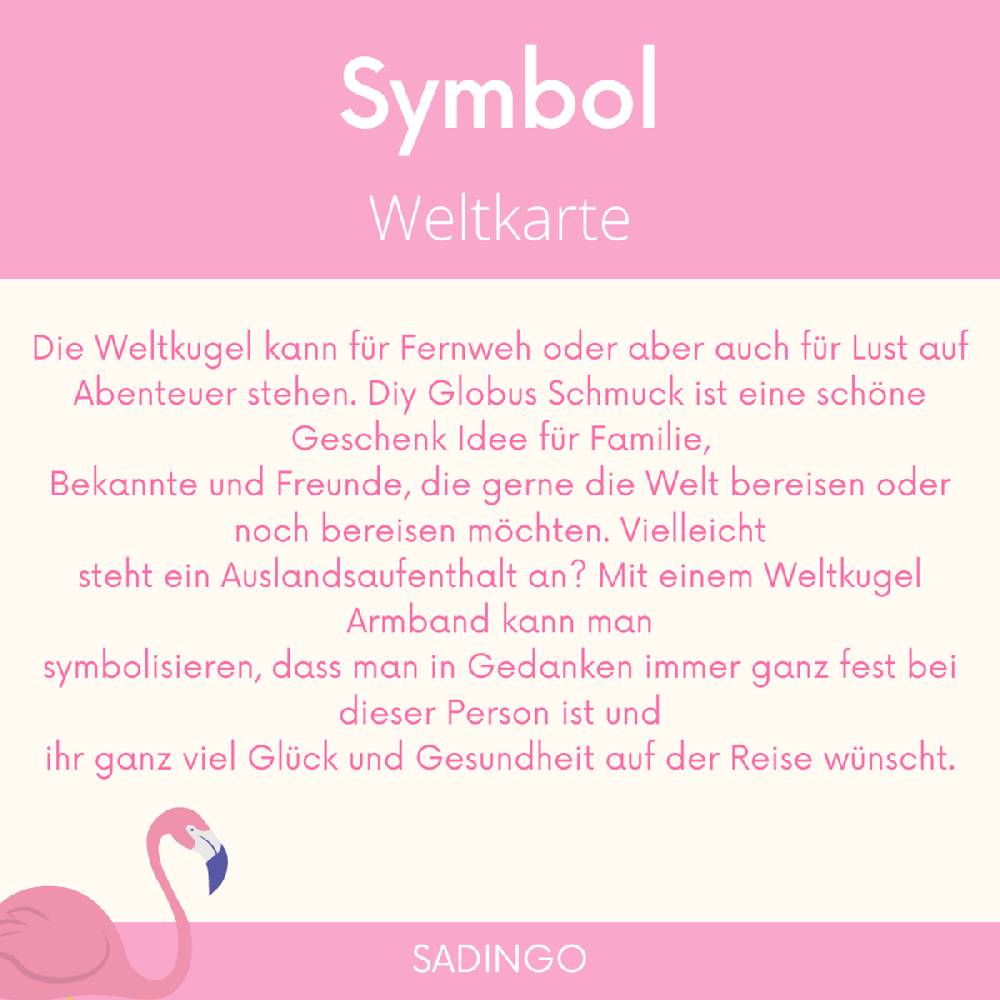 Sadingo Schmuckverbinder Weltkugel | 20 X 15 Mm, 10 Stk., Edelstahl