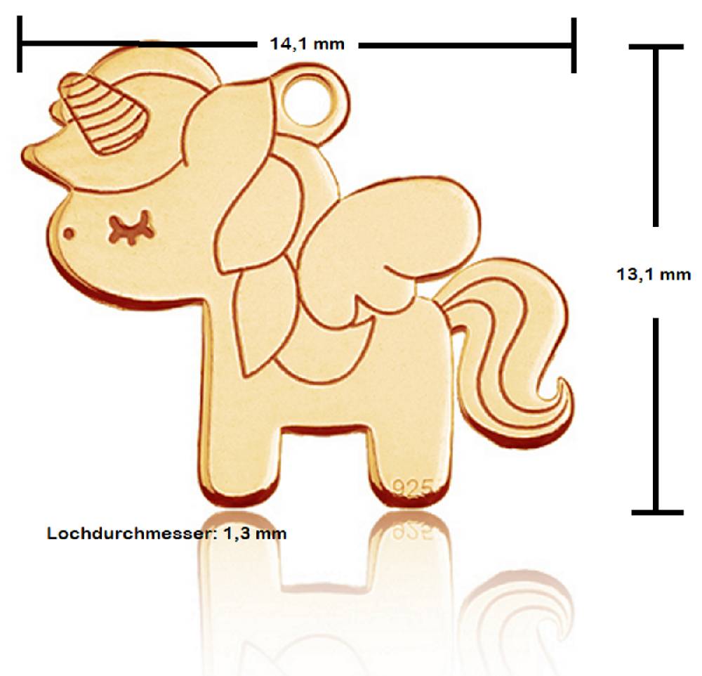 Sadingo Schulkindarmband Mit 925er Einhorn Anhänger