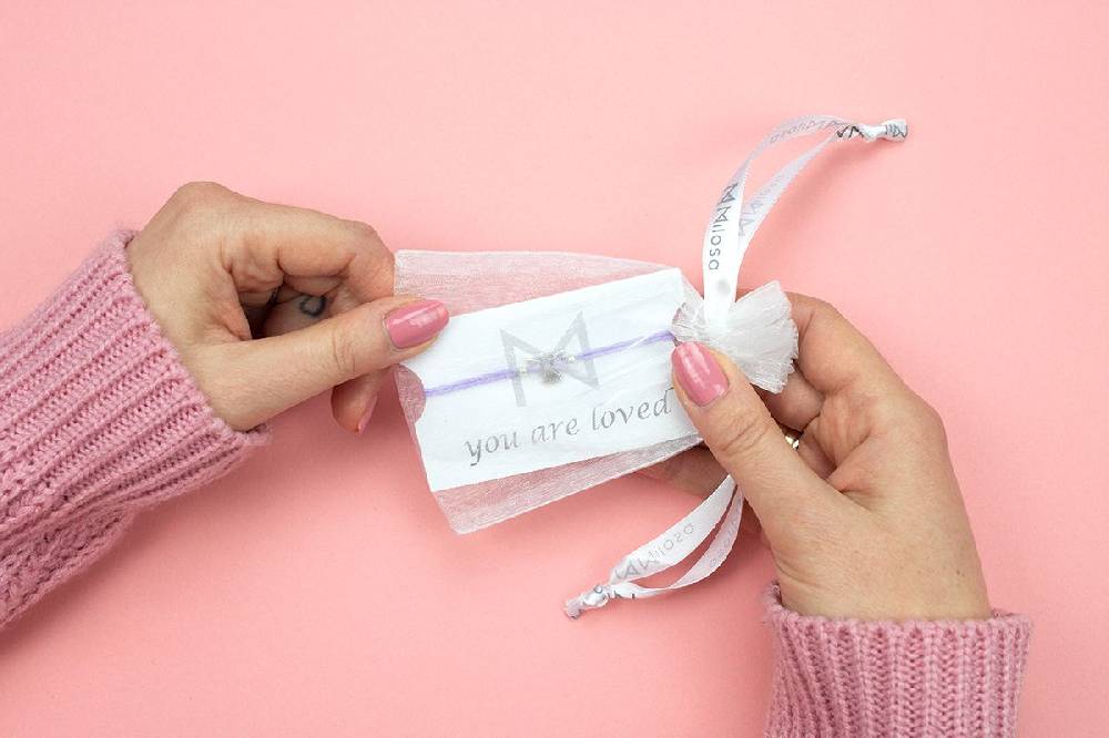 Sadingo Schutzengel Mädchen Armband Lila Mit Engel (größenverstellbar)