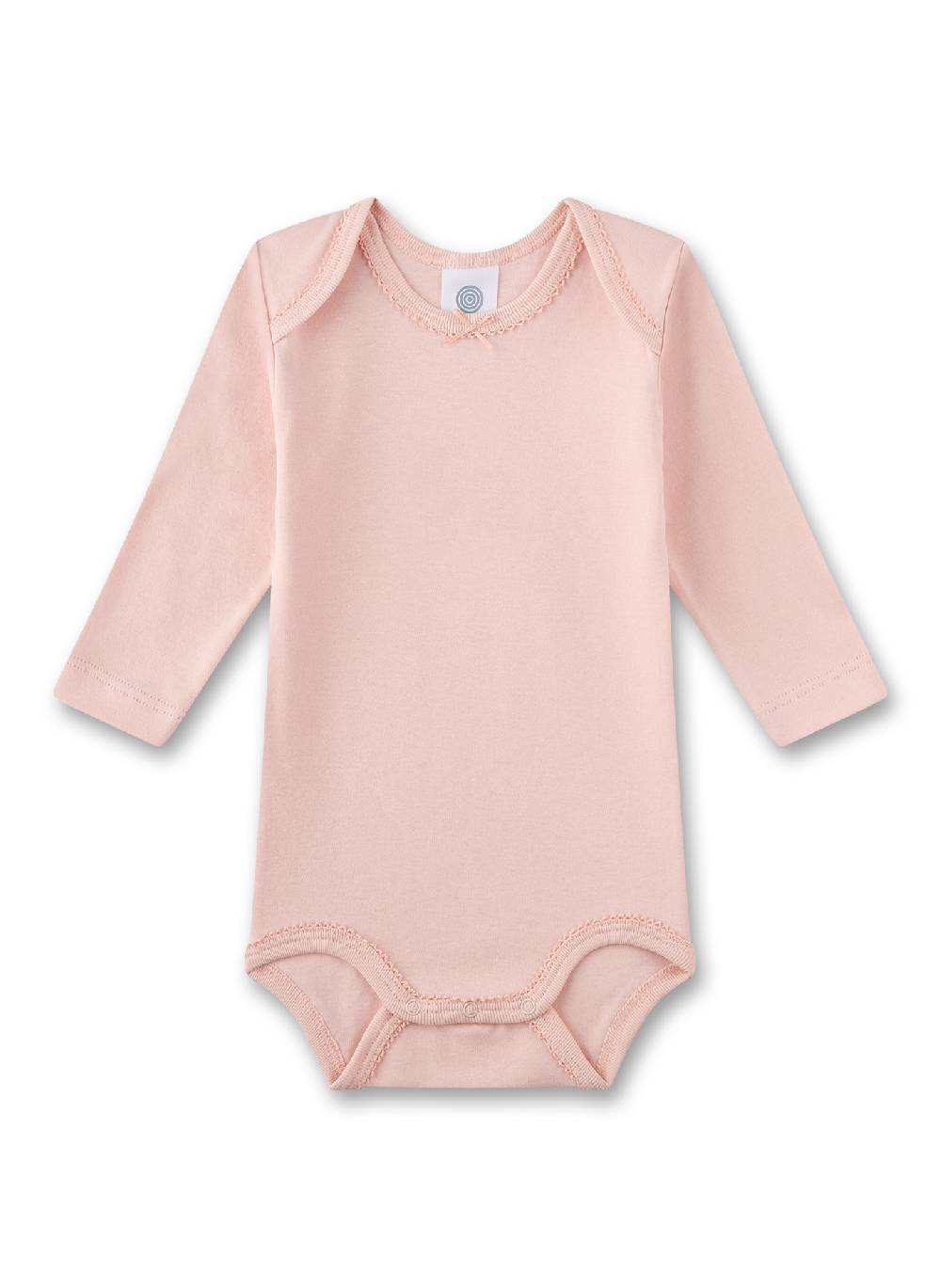 Sanetta Baby-Body Langarm (Doppelpack) Rosa Und Weiß Mit Blumen