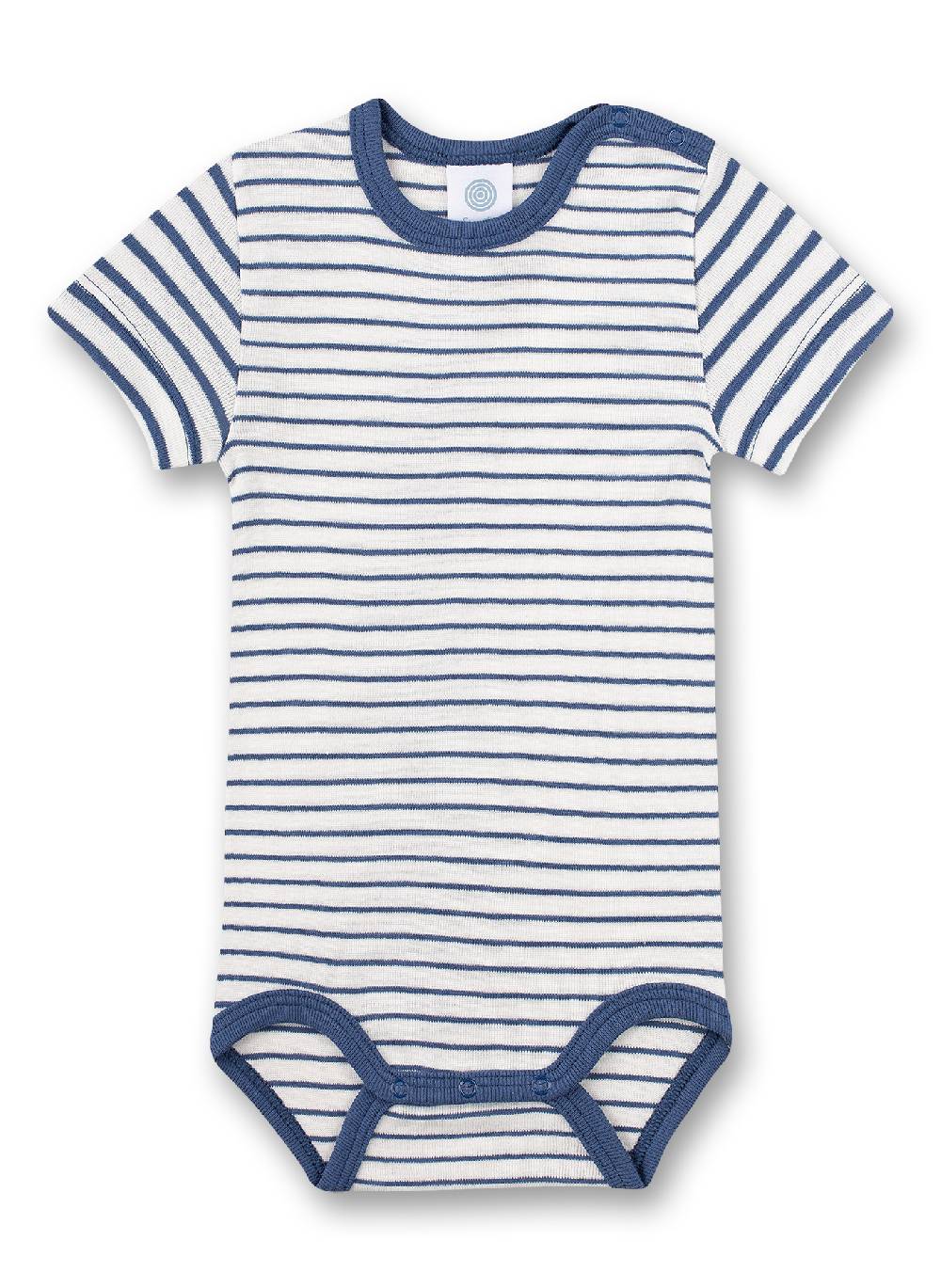 Sanetta Body Halbarm (Doppelpack) Weiß Und Blau Ringel