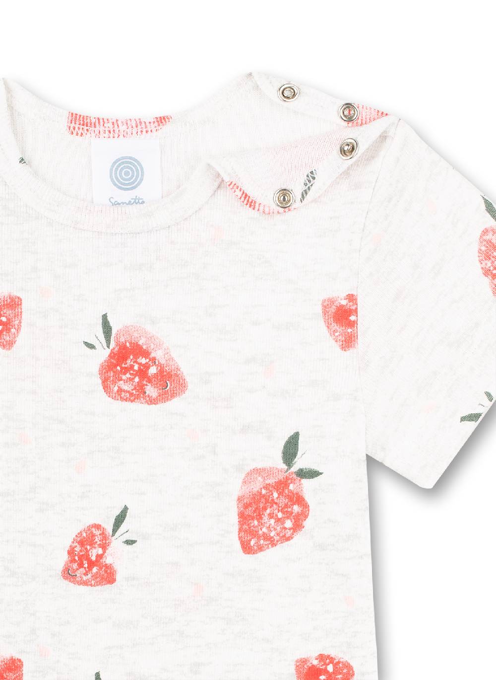 Sanetta Body Kurzarm (Doppelpack) Rot Und Graumelange Cutie Pie