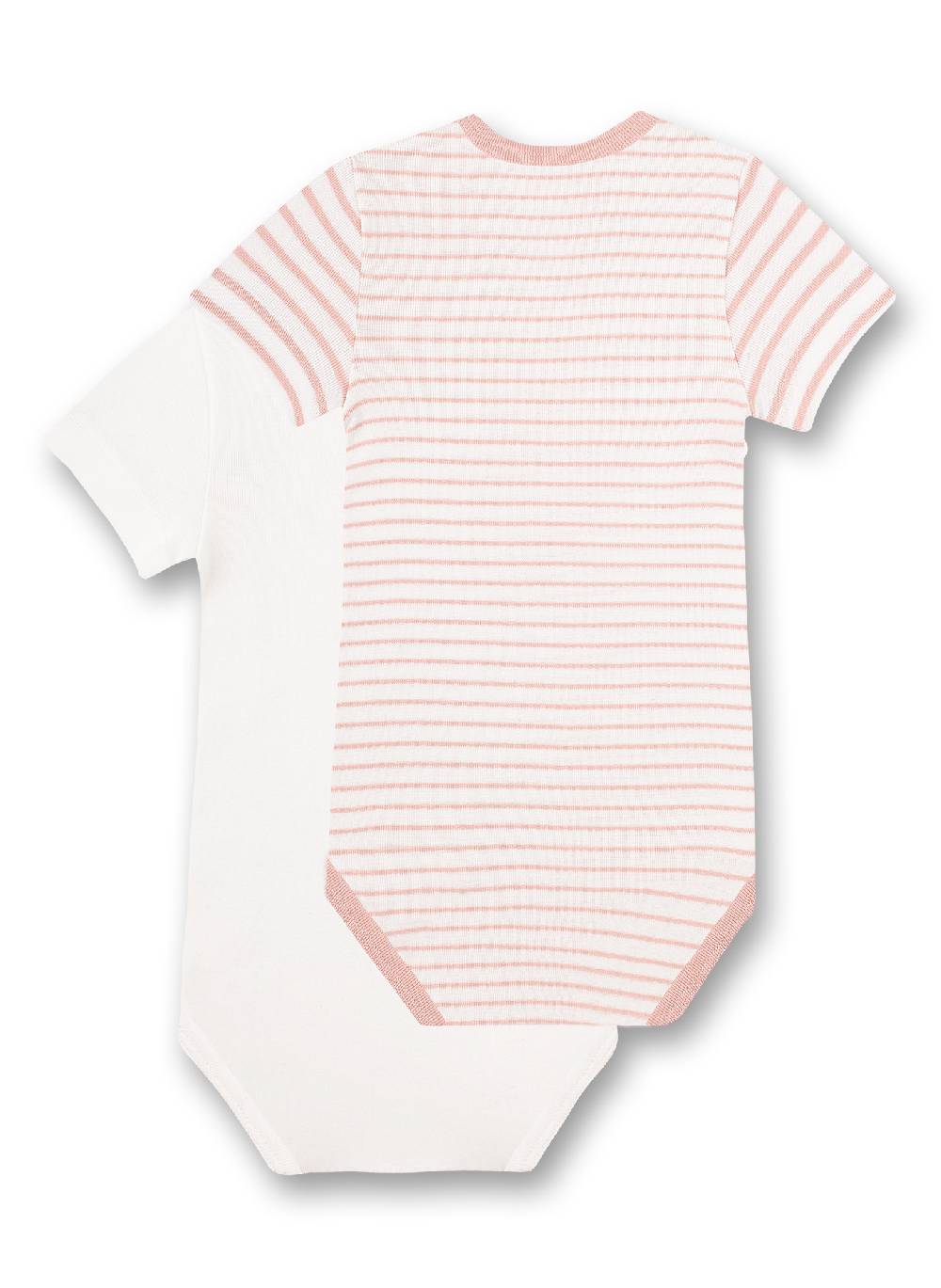Sanetta Body Kurzarm (Doppelpack) Weiß Und Rosa Ringel