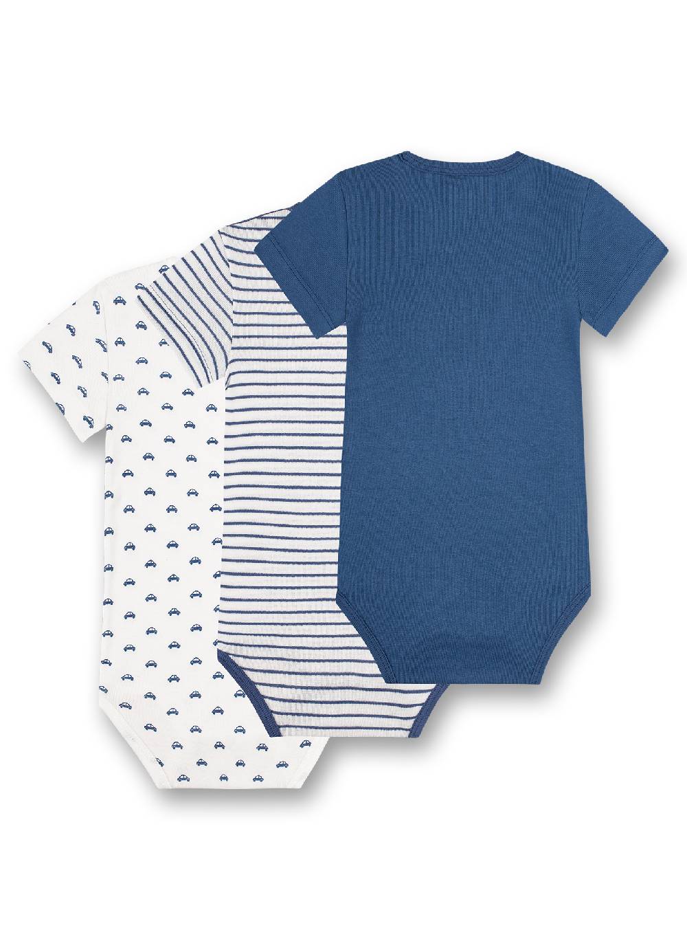 Sanetta Body Kurzarm (Dreierpack) Blau Ringel Und Weiß