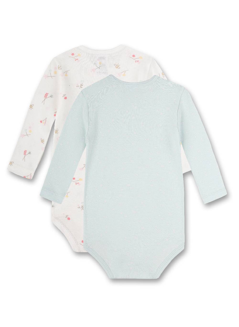 Sanetta Body Langarm (Doppelpack) Off-White Und Hellblau