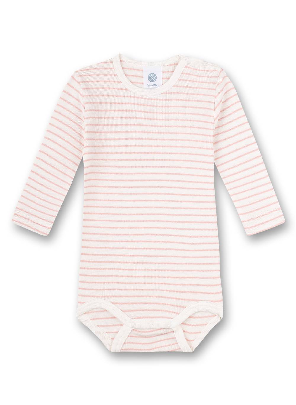 Sanetta Body Langarm (Dreierpack) Rosa Ringel Rosa Und Weiß