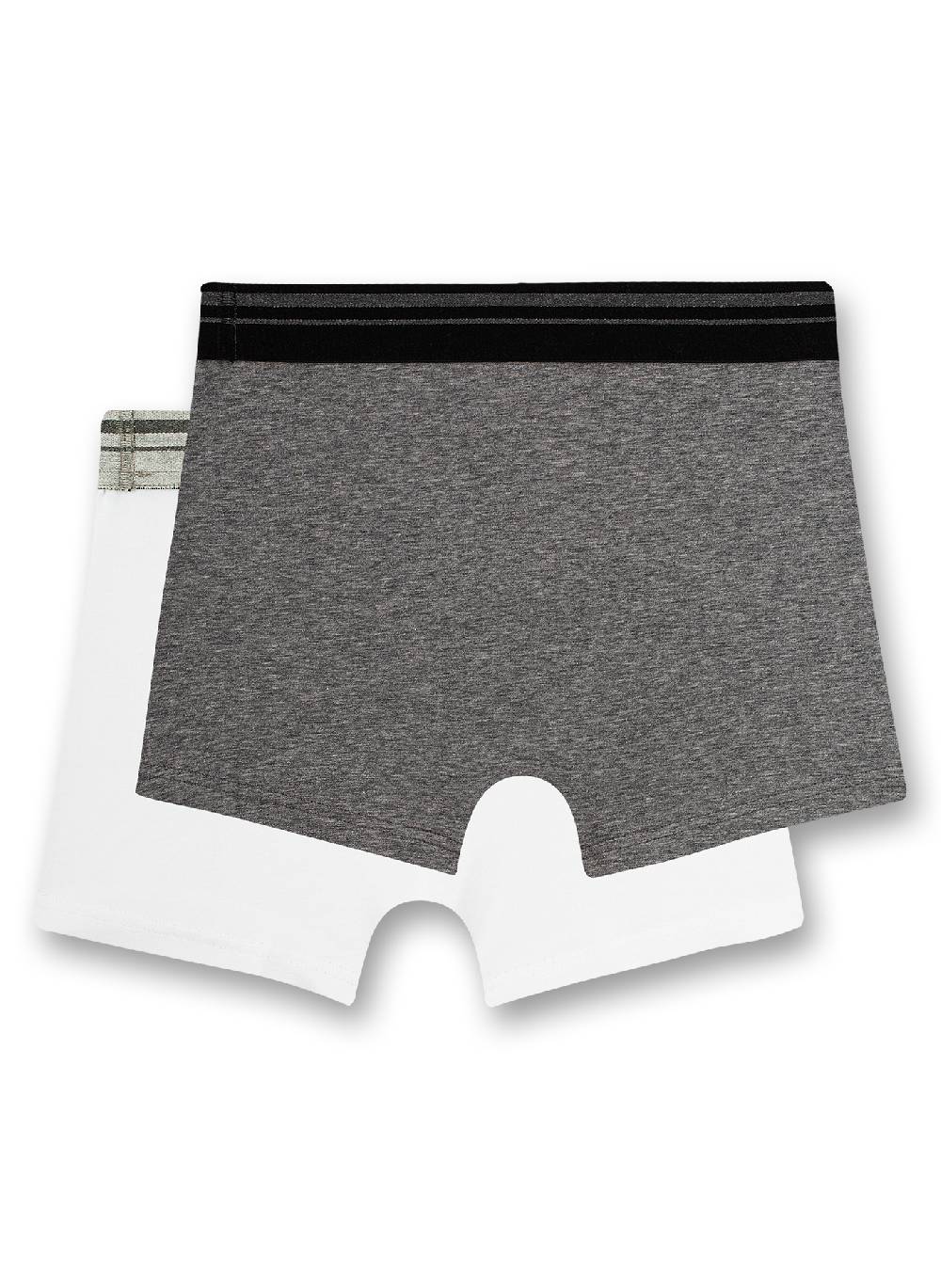 Sanetta Jungen-Hipshorts (Doppelpack) Weiß Und Graumelange