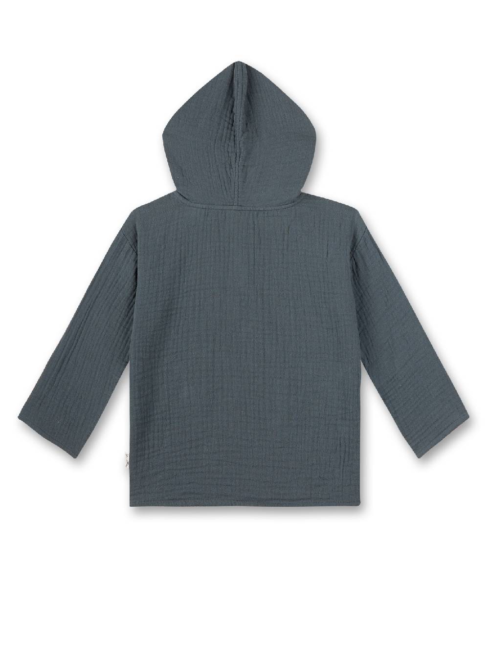 Sanetta Jungen-Langarmshirt Mit Kapuze Dunkelblau Aus Musselin