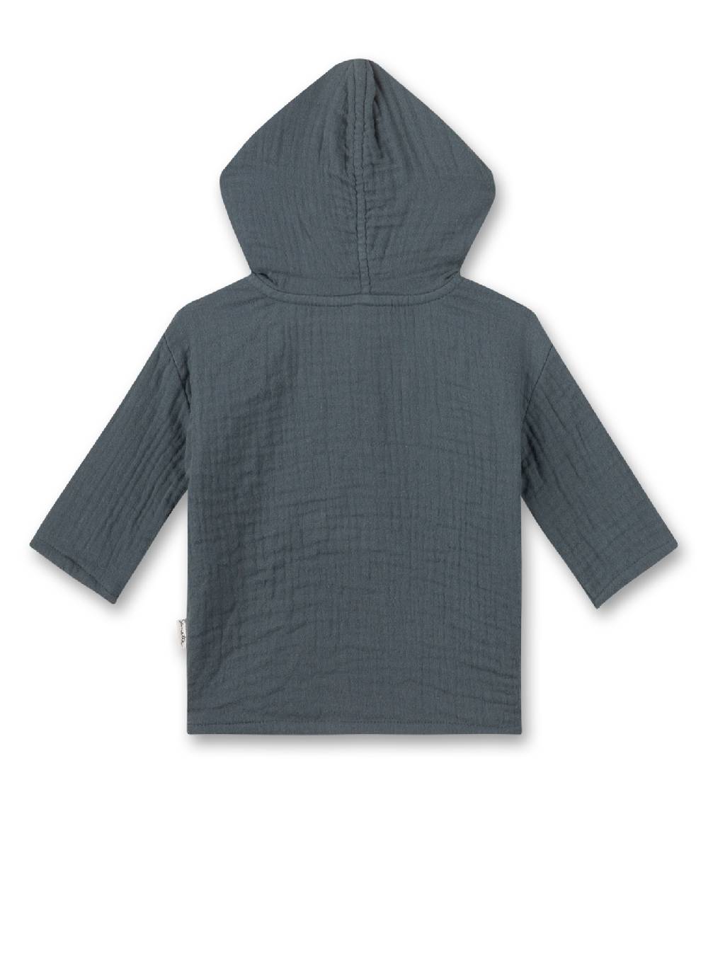 Sanetta Jungen-Langarmshirt Mit Kapuze Dunkelblau Aus Musselin