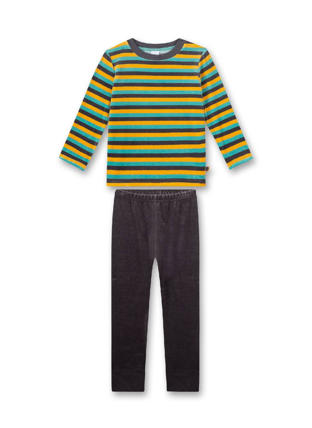 Sanetta Jungen-Schlafanzug Bunt geringelt aus Nicki