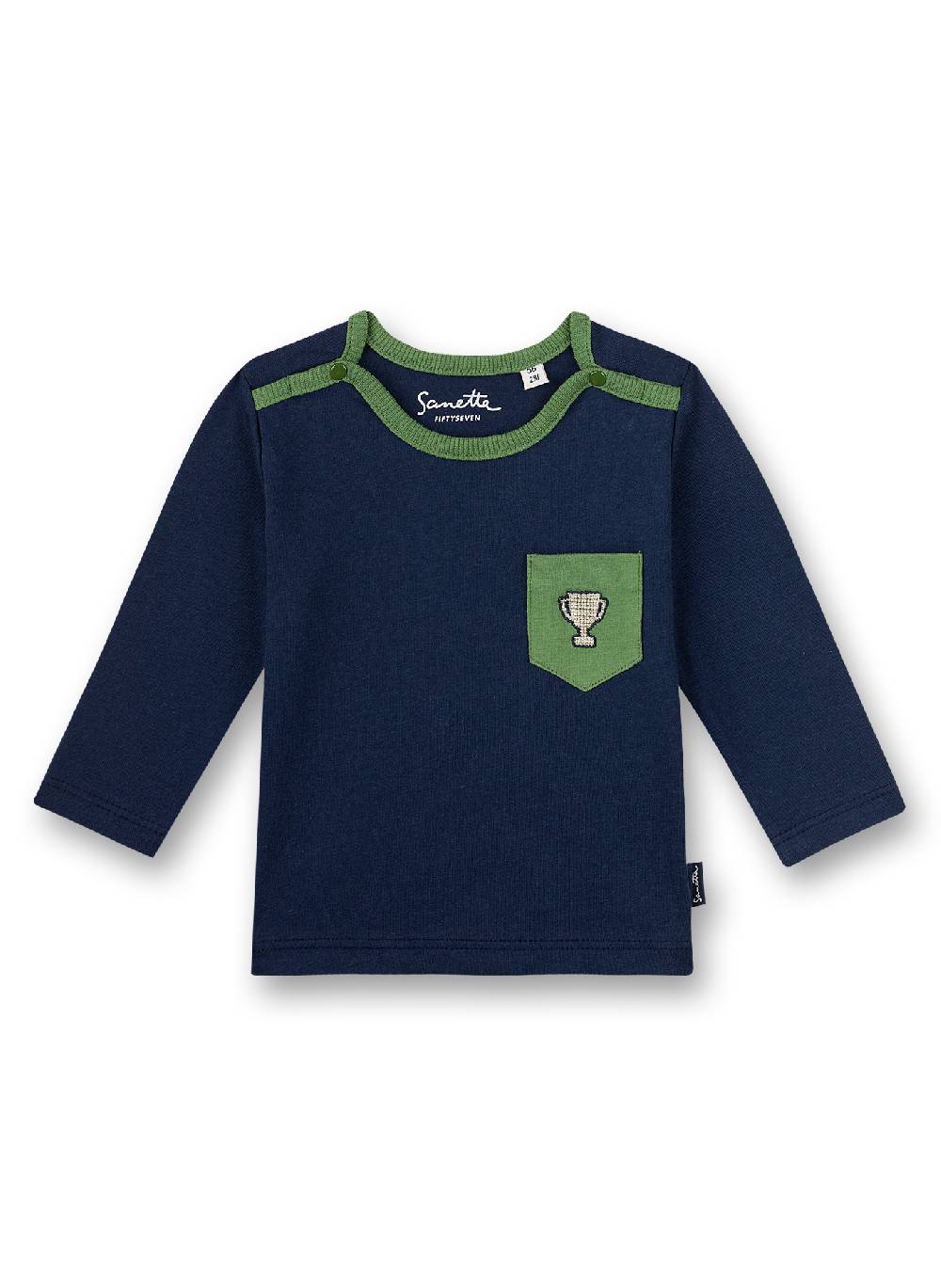 Sanetta Jungen-Shirt langarm Dunkelblau Lucky Winners