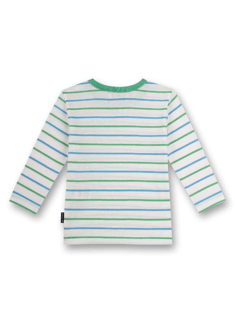 Sanetta Jungen-Shirt Langarm Off-White Ringel Little Whale