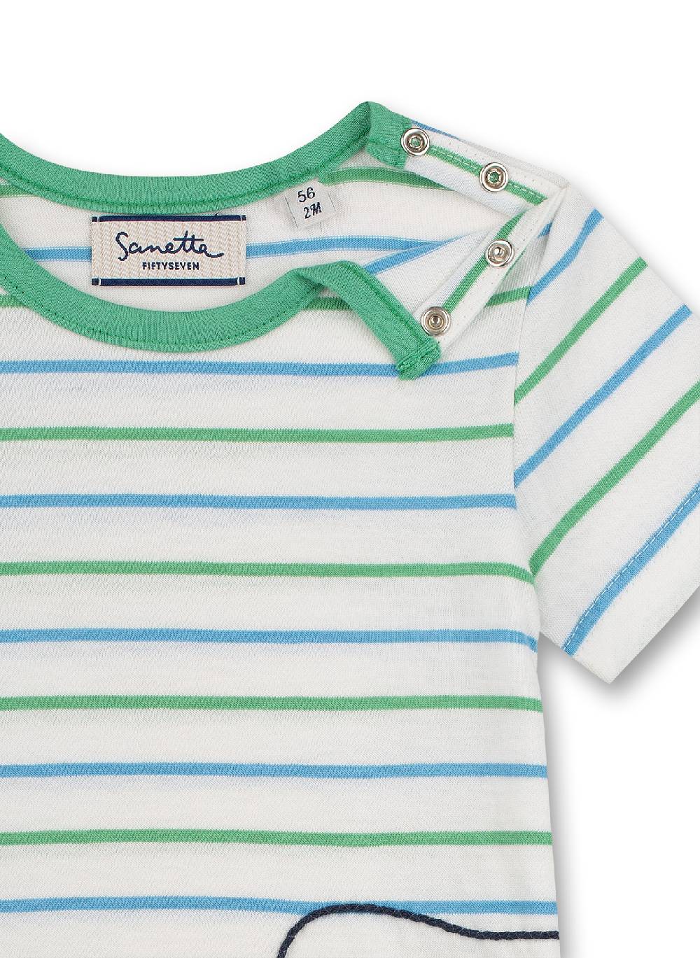 Sanetta Jungen T-Shirt Off-White Ringel Little Whale