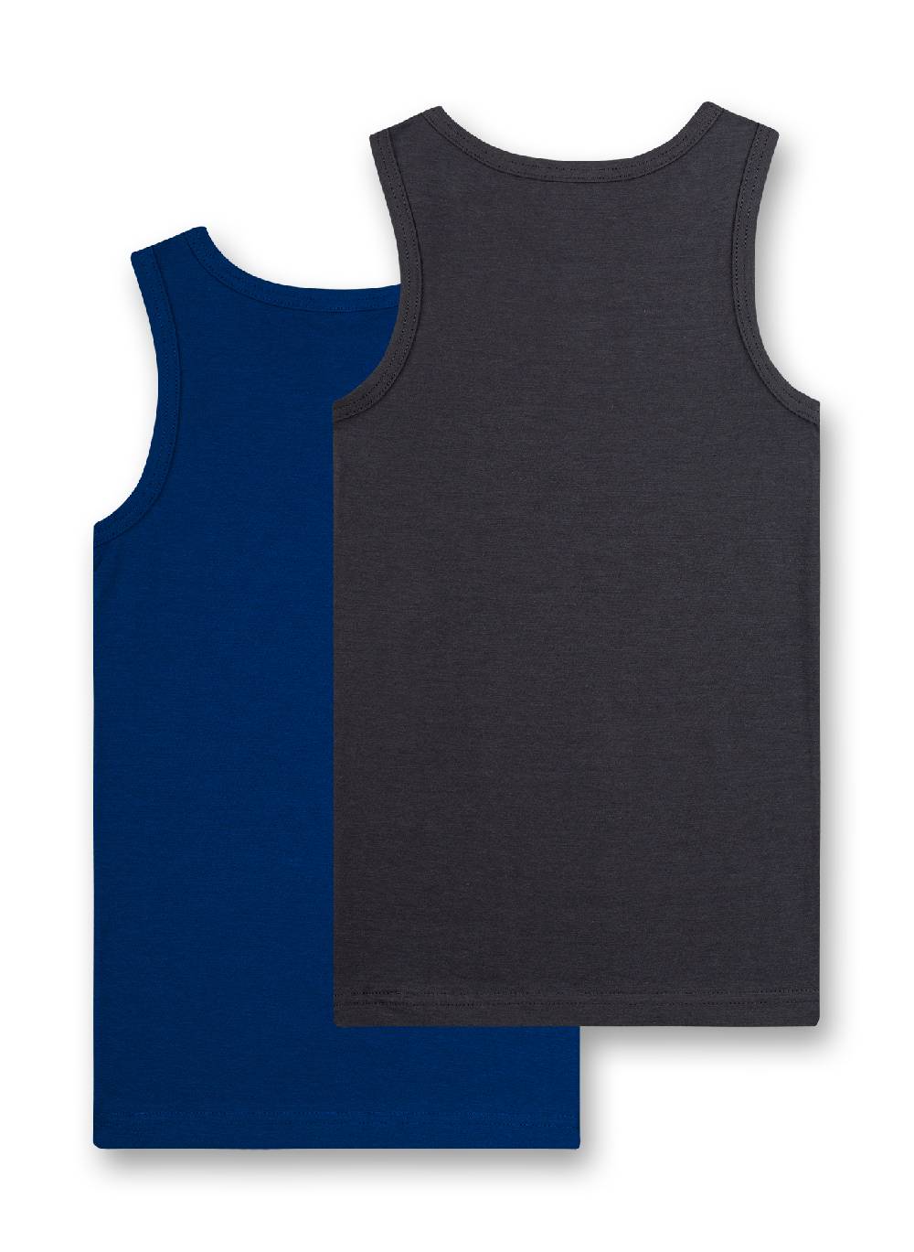 Sanetta Jungen-Unterhemd (Doppelpack) Blau Und Dunkelgrau Fußball