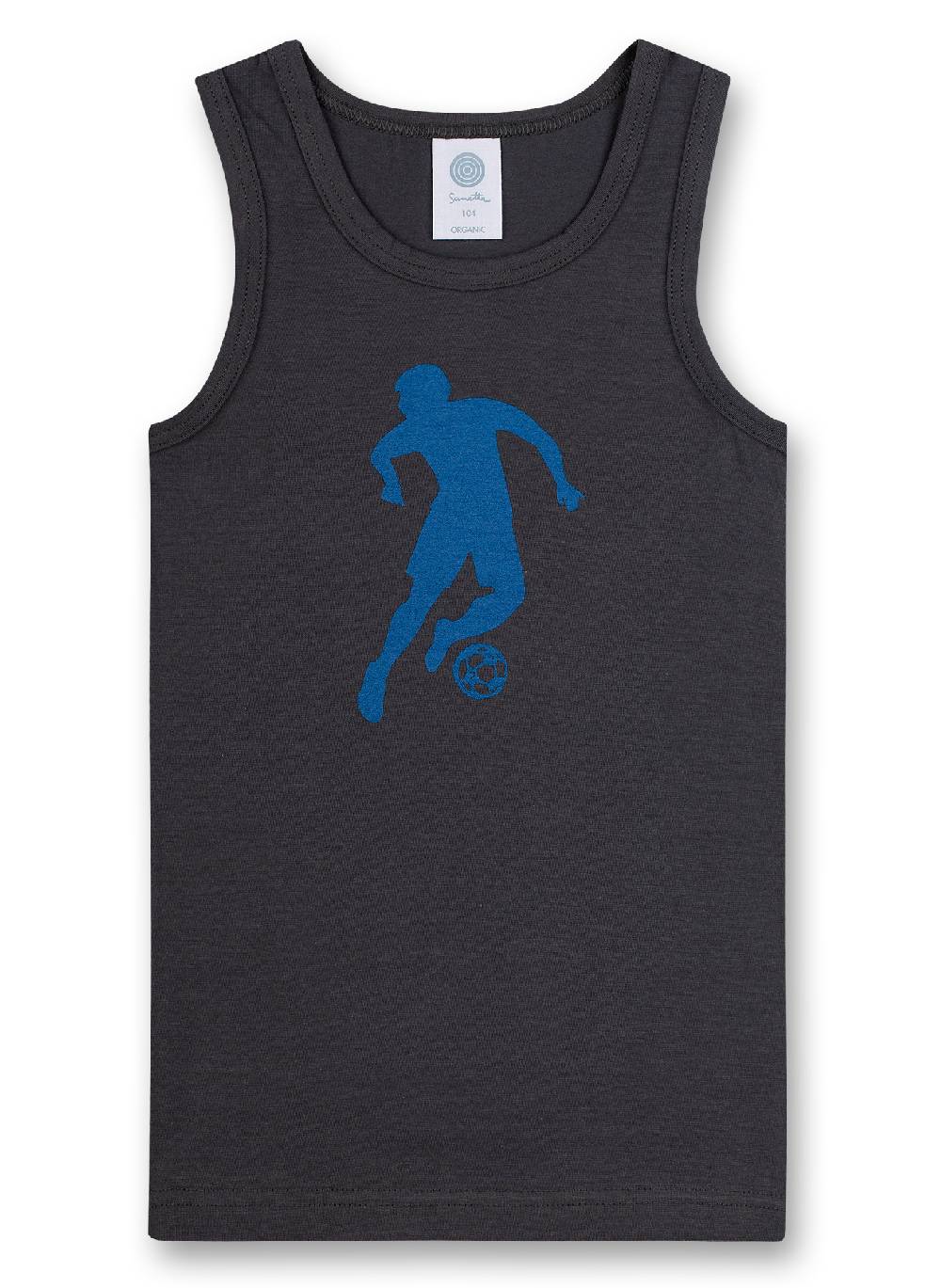 Sanetta Jungen-Unterhemd (Doppelpack) Blau Und Dunkelgrau Fußball