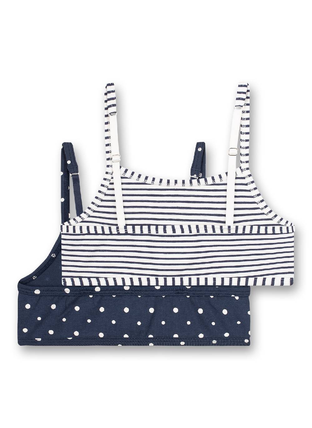 Sanetta Mädchen-Bustier (Doppelpack) Dunkelblau Dots Und Ringel