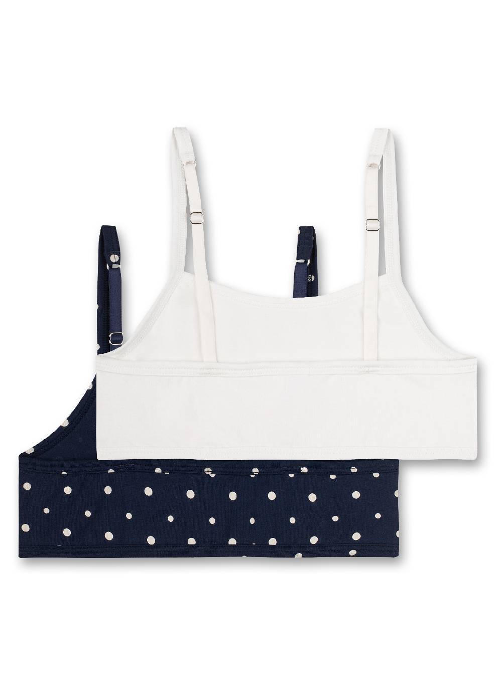 Sanetta Mädchen-Bustier (Doppelpack) Dunkelblau Und Off-White